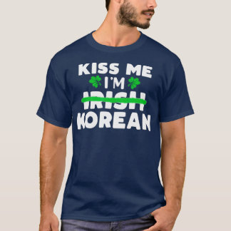 T-shirt Embrasse-moi Im Irlandais Patriotique Coréen