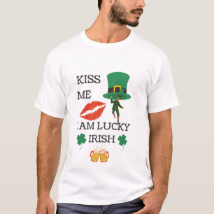 T-shirt Embrasse-moi, je suis chanceux irlandais