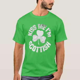 T-shirt Embrasse-moi Je suis écossais Jour de la Saint Pat
