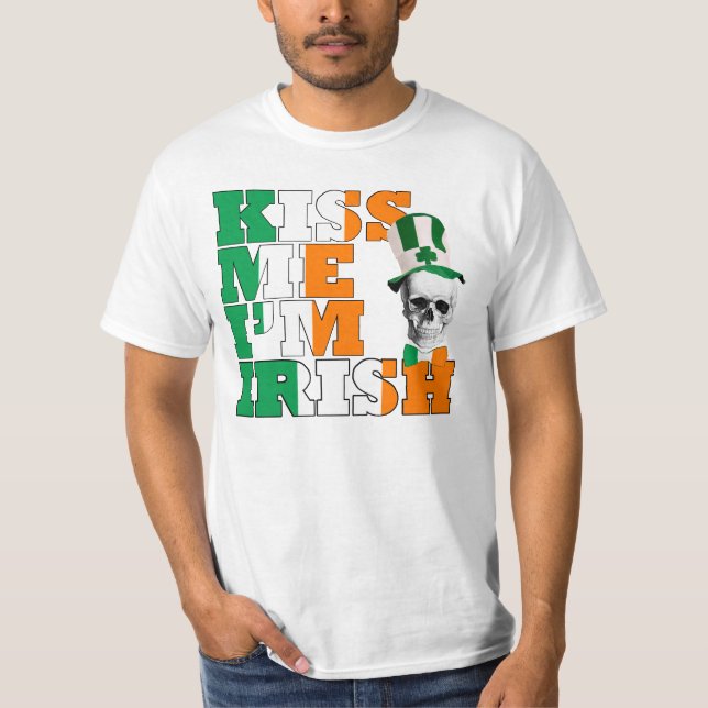T-shirt Embrasse-moi je suis irlandais (Devant)