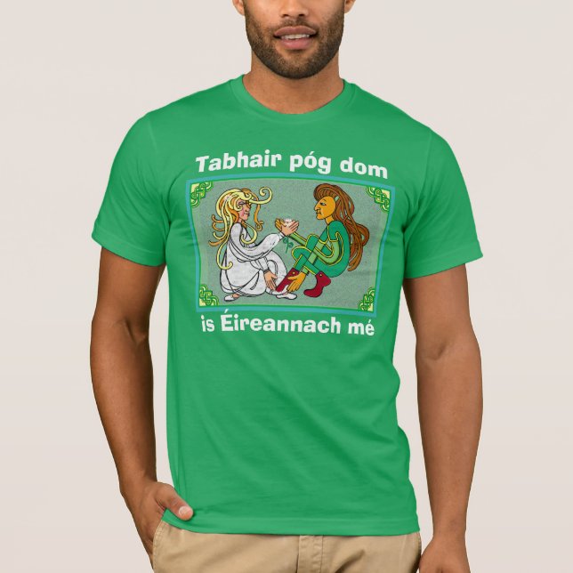 T-shirt Embrasse-moi je suis irlandais (Devant)