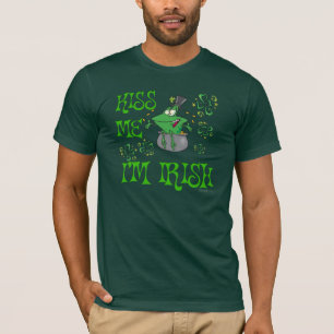 T-shirt Embrasse-moi Je suis Irlandais Frog
