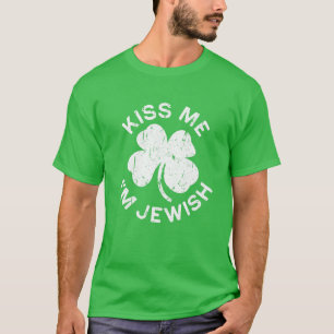 T-shirt Embrasse-moi Je suis Juif Saint Patrick Day