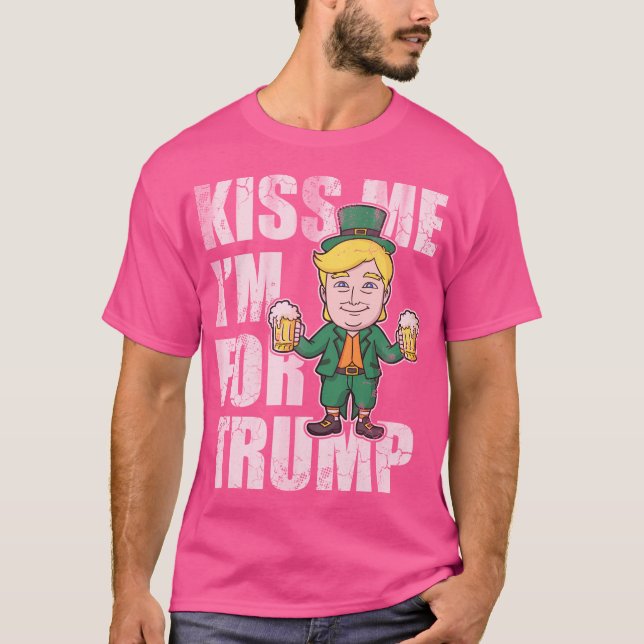 T-shirt Embrasse-Moi Je Suis Pour Trump (Devant)