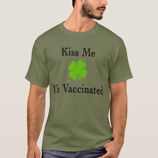 T-shirt Embrasse-moi Je suis vacciné (Devant)