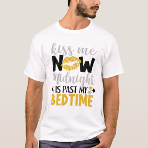 T-shirt Embrasse-moi maintenant minuit passé mon coucher