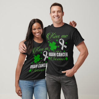 T-shirt Embrasse-Moi Survivant du Cancer du Cerveau Cadeau