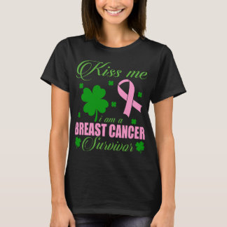 T-shirt Embrasse-Moi Survivante du Cancer du Sein Cadeau d
