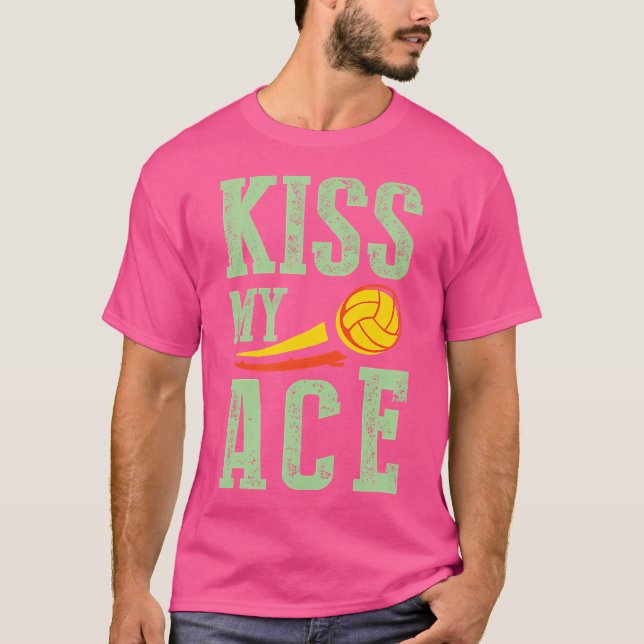 T-shirt Embrasse Mon Ace Funny Volleyball (Devant)