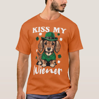 T-shirt Embrasse mon Jour de la Saint Patrick Wiener Funny