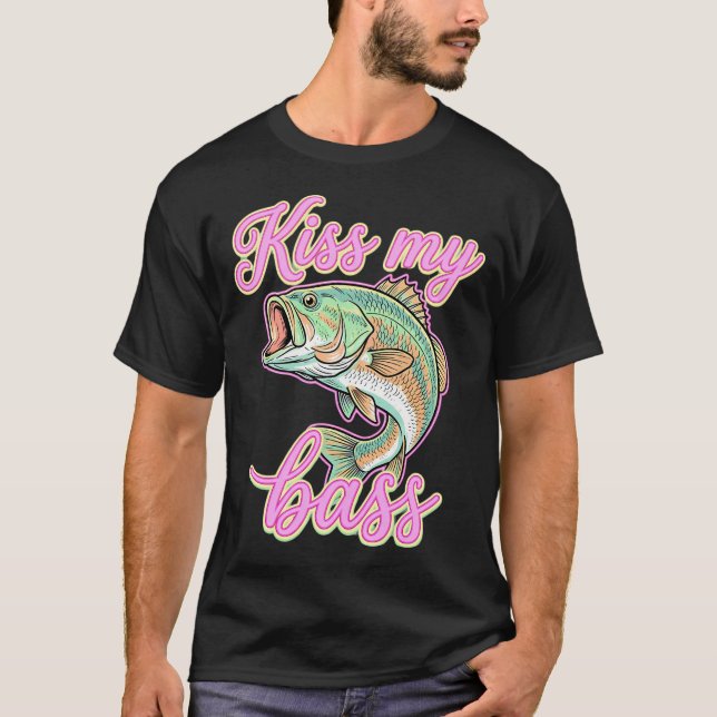 T-shirt Embrasse Mon Perche Drôle De Pêche (Devant)