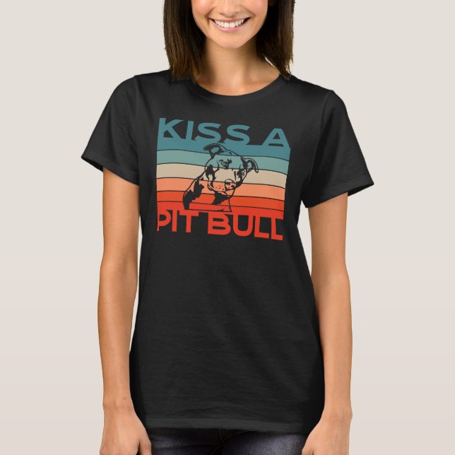 T-shirt Embrasse Un Pit Bull Mit Pit Bull (Devant)