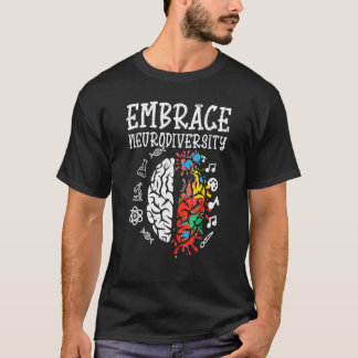 T-shirt Embrasser la Neurodiversité Autisme Sensibilisatio