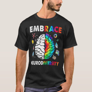 T-shirt Embrasser la neurodiversité Cerveau Embrasser l'Au