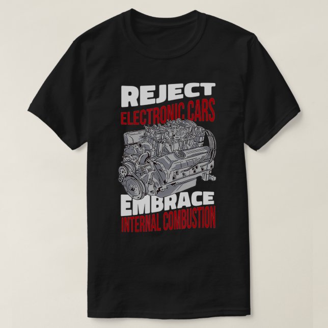 T-shirt Embrasser la réparation interne de combustion Auto (Design devant)