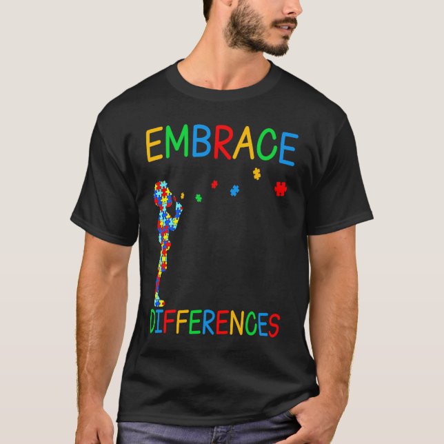 T-shirt Embrasser les différences   Journée de soutien à l (Devant)