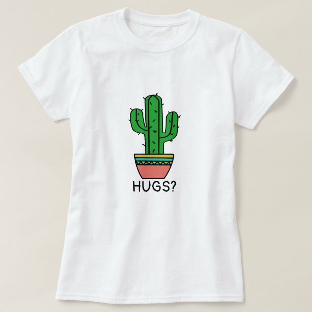 T-shirt Embrasser l'Humour Prickly | Bogues Cactus personn (Design devant)