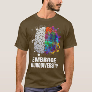 T-shirt Embrassez la neurodiversité Autisme TDAH TDAH Bra