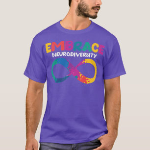 T-shirt Embrassez la neurodiversité Autisme TDAH TDAH Bra 