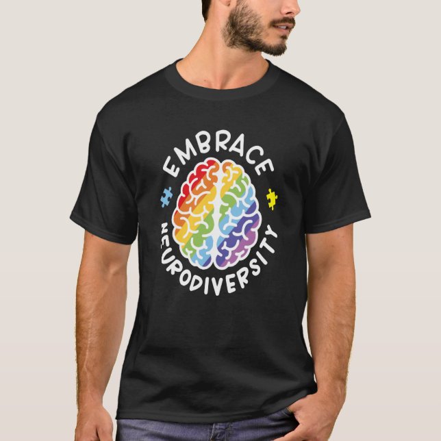 T-shirt Embrassez la neurodiversité Sensibilisation sur l' (Devant)