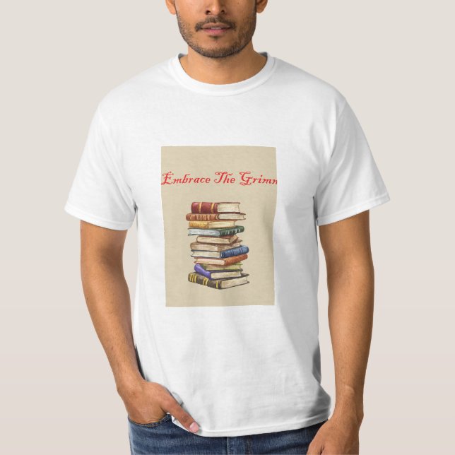T-shirt Embrassez la pile de livres Grimm (Devant)