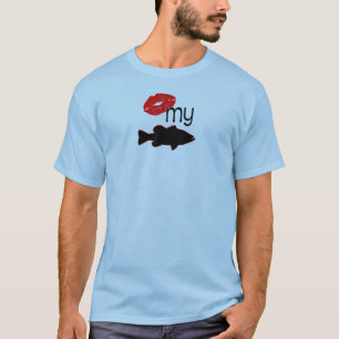 T-shirt Embrassez ma perche - pêche au bar drôle