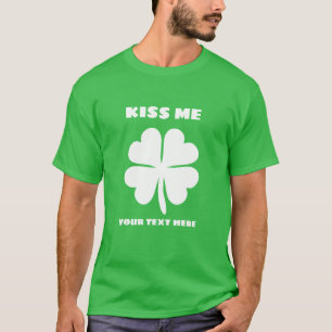 T-shirt Embrassez-moi Funny Saint Patrick's Day Personnali
