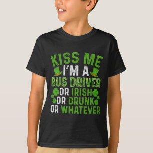 T-shirt Embrassez-moi, je suis irlandais ivre, peu importe