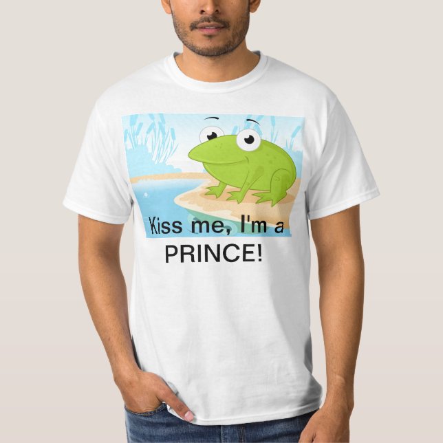 T-shirt Embrassez-moi, je suis un prince ! (Devant)