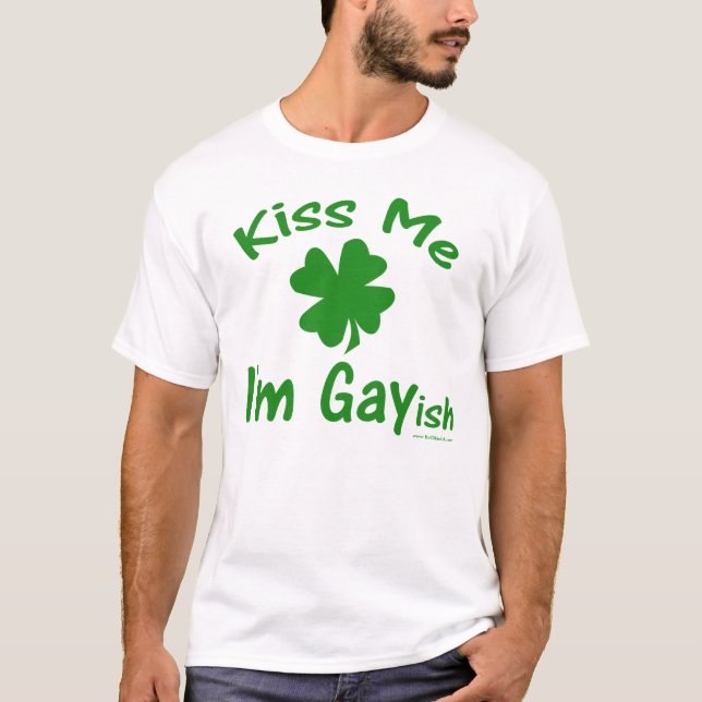 T-shirt Embrassez-moi que je suis Gayish (Devant)
