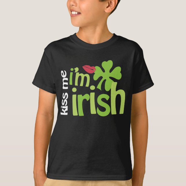 T-shirt Embrassez-moi que je suis irlandais (Devant)