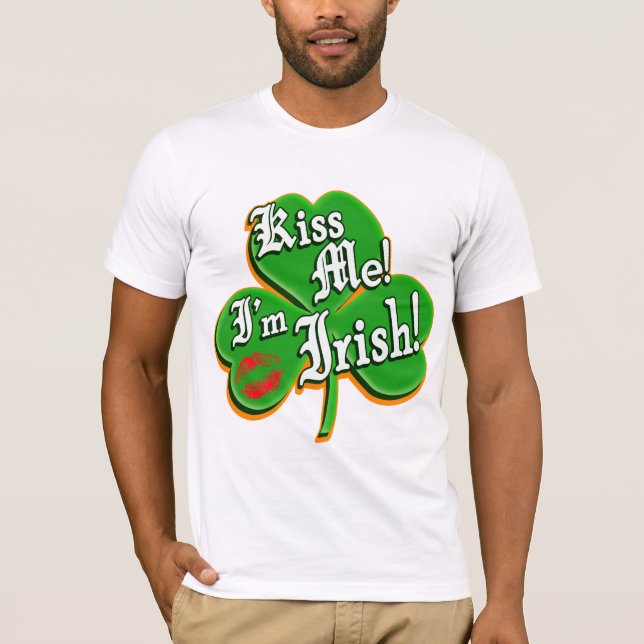 T-shirt Embrassez-moi que je suis irlandais (Devant)
