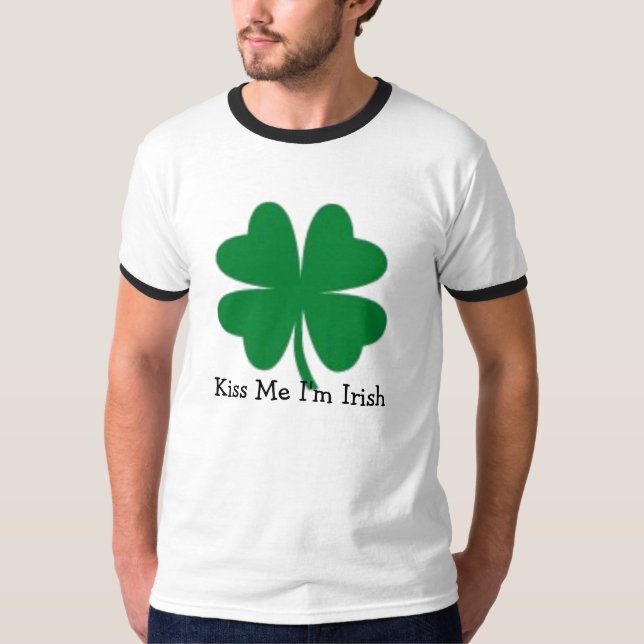 T-shirt Embrassez-moi que je suis irlandais (Devant)