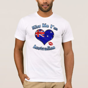 T-shirt Embrassez-moi que je suis jour australien de
