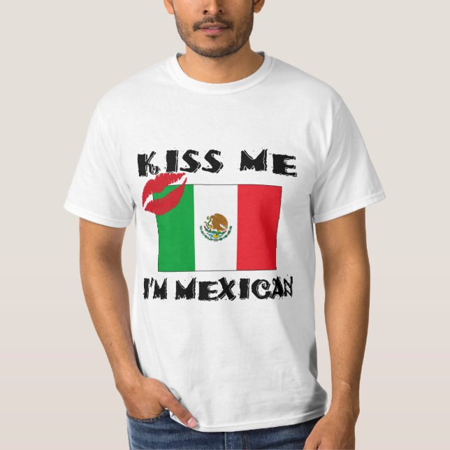 T-shirt Embrassez-moi que je suis mexicain (Devant)