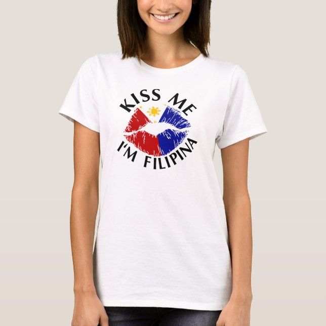 T-shirt Embrassez-moi que je suis Philippine (Devant)
