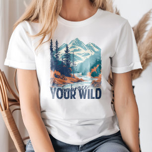 T-shirt "Embrassez votre nature" Paysage de la rivière Ret