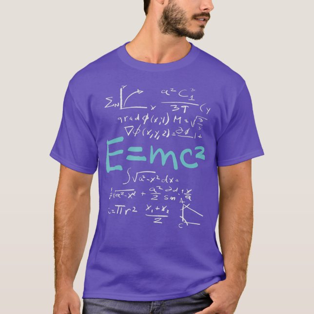 T-shirt emc2 mathématiques physique Einsteins science geek (Devant)