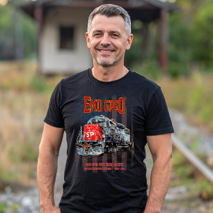 T-shirt EMD GP60 Diesel Locomotive et drapeau américain