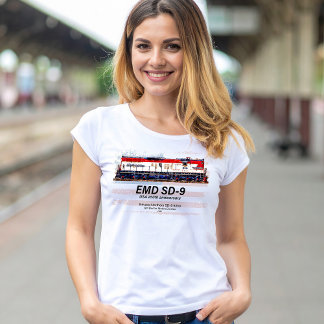 T-shirt EMD SD-9 Locomotive USA 250th Anniversary Livery
