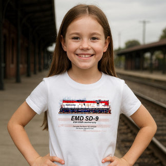 T-shirt EMD SD-9 Locomotive USA 250th Anniversary Livery