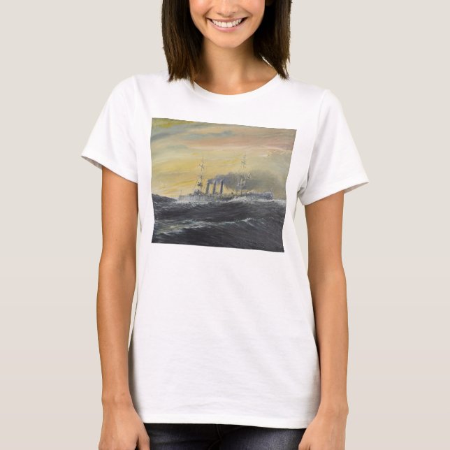 T-shirt Emden monte l'Océan Indien 1914 2011 de vagues (Devant)