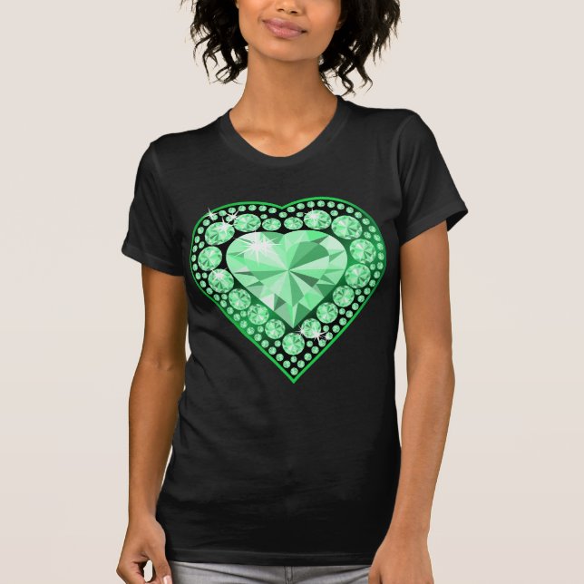 T-shirt Emerald Gem Heart (Devant)