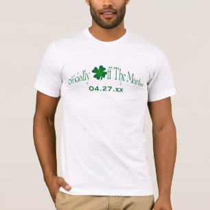 T-shirt Emerald Green, Shamrock blanc Lucky in Love Tee