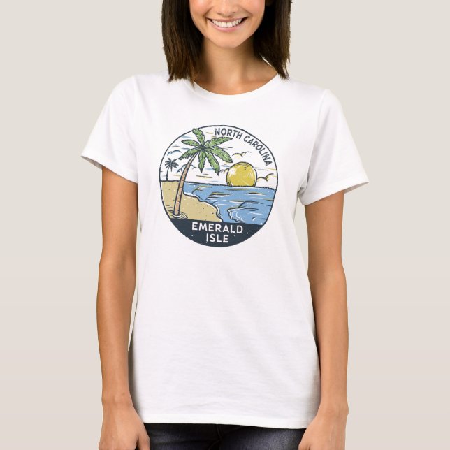 T-shirt Emerald Isle Caroline du Nord Vintage (Devant)