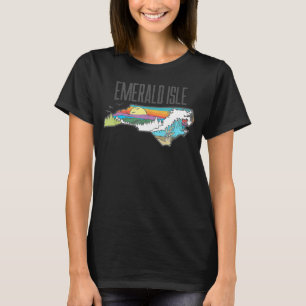T-shirt Emerald Isle State of North Carolina Plan des port