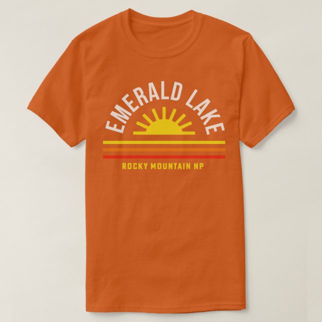 T-shirt Emerald Lake Rocky Mountain National Park Souvenir (Design devant)