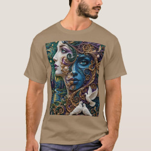 T-shirt Emerald Saphir Améthyste Double Profil Femme 3D