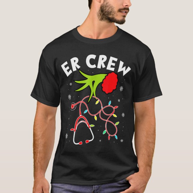 T-shirt Emergency Room Christmas Er Crew Nurse Xmas Holida (Devant)