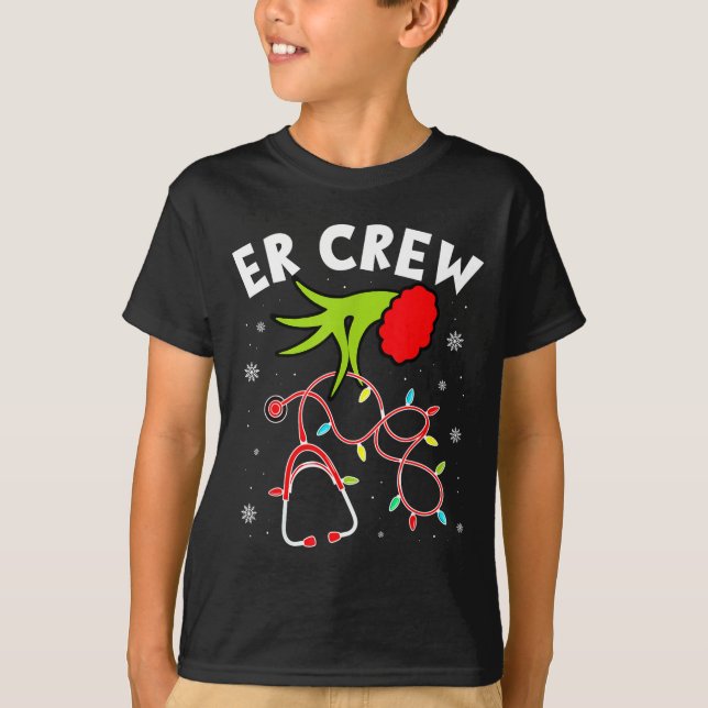 T-shirt Emergency Room Christmas Er Crew Nurse Xmas Holida (Devant)